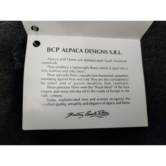 NWT Beatriz Canedo Patino Handmade Baby Alpaca Lamb Wool Scarf Gray 68.5"x11" - Picture 7 of 7